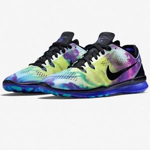 LIKE NEW Galaxy/Tie-Dye Nike Free TR fit 5 sneaker